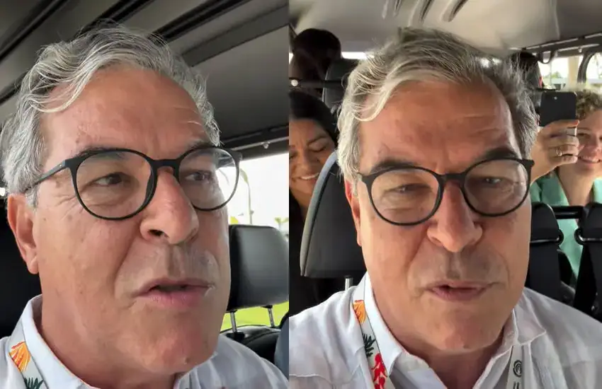 COP30: Em clima festivo e com Joelma ao fundo, presidente da Apex-Brasil destaca protagonismo climático do Brasil