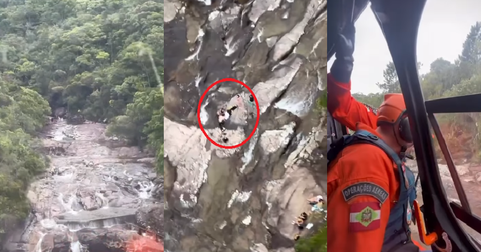 Resgate Aéreo Dramático: Adolescente Sofre Queda em Cachoeira de Palhoça e é Resgatada pelo Arcanjo-01