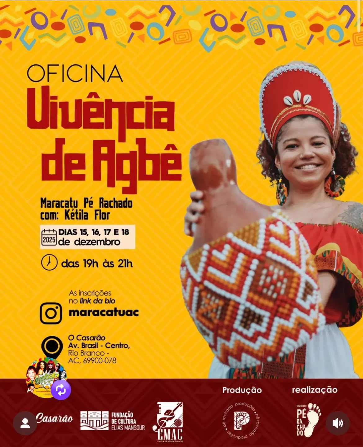 Rio Branco Celebra a Cultura Africana com Vivência de Agbê e Kétila Flor