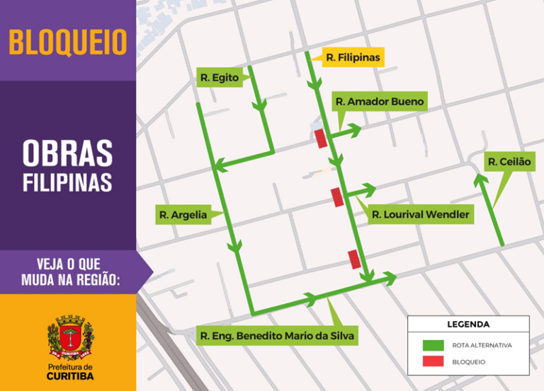 Rua Filipinas terá bloqueio para obras do brt leste/oeste em janeiro