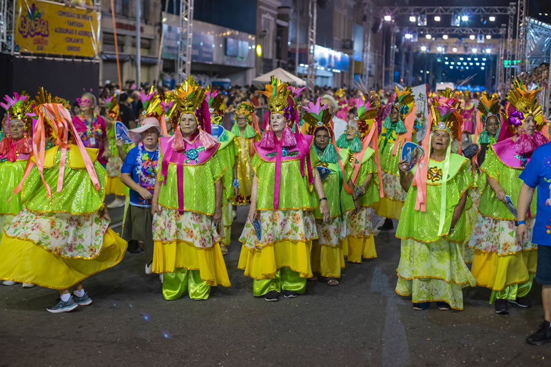 Bloco Rancho das Flores promove desfile com 300 idosos na Marechal Deodoro