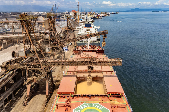 Soja e carnes impulsionam exportações pelos portos do Paraná em 2026