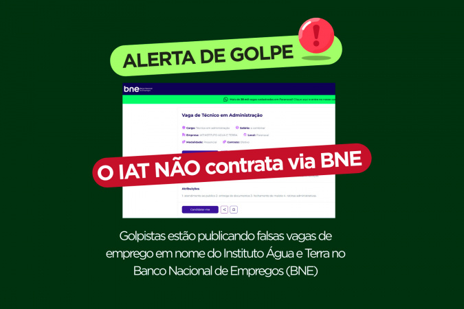 Iat alerta para golpe com falsas vagas de emprego no órgão ambiental