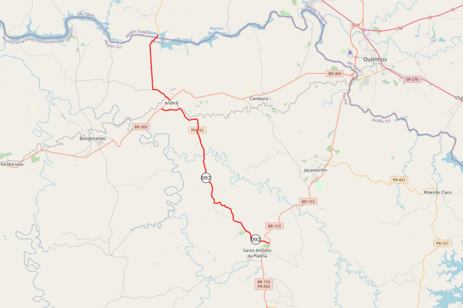 DER anuncia restauração da rodovia PR-092 entre Santo Antônio da Platina e Andirá