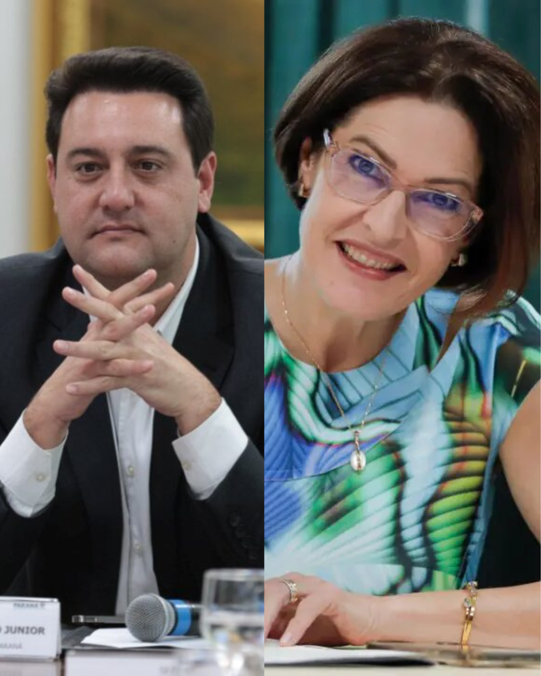 Cristina busca Ratinho, que estende a mão