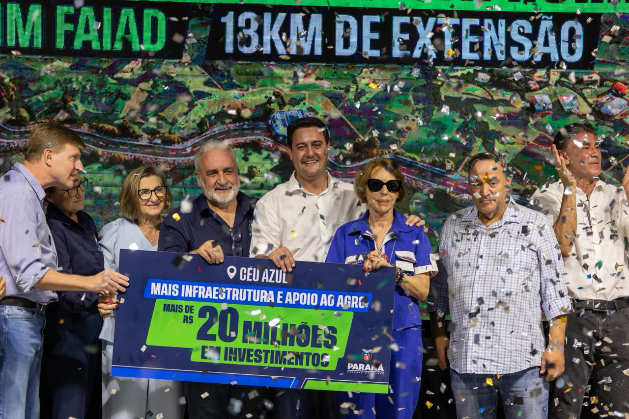 Ratinho Junior libera R$ 17 milhões para estrada rural que ligará Céu Azul à BR-277