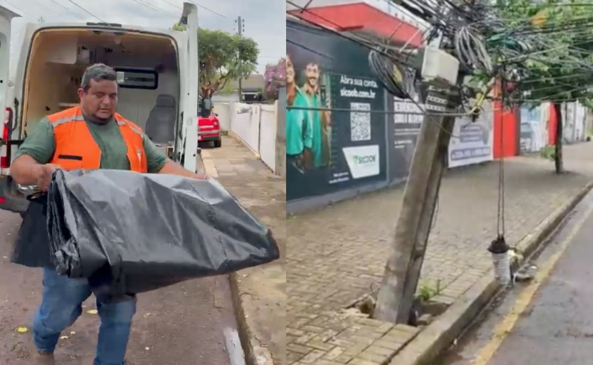 Temporal em Cascavel derruba postes e causa R$150 mil em prejuízos