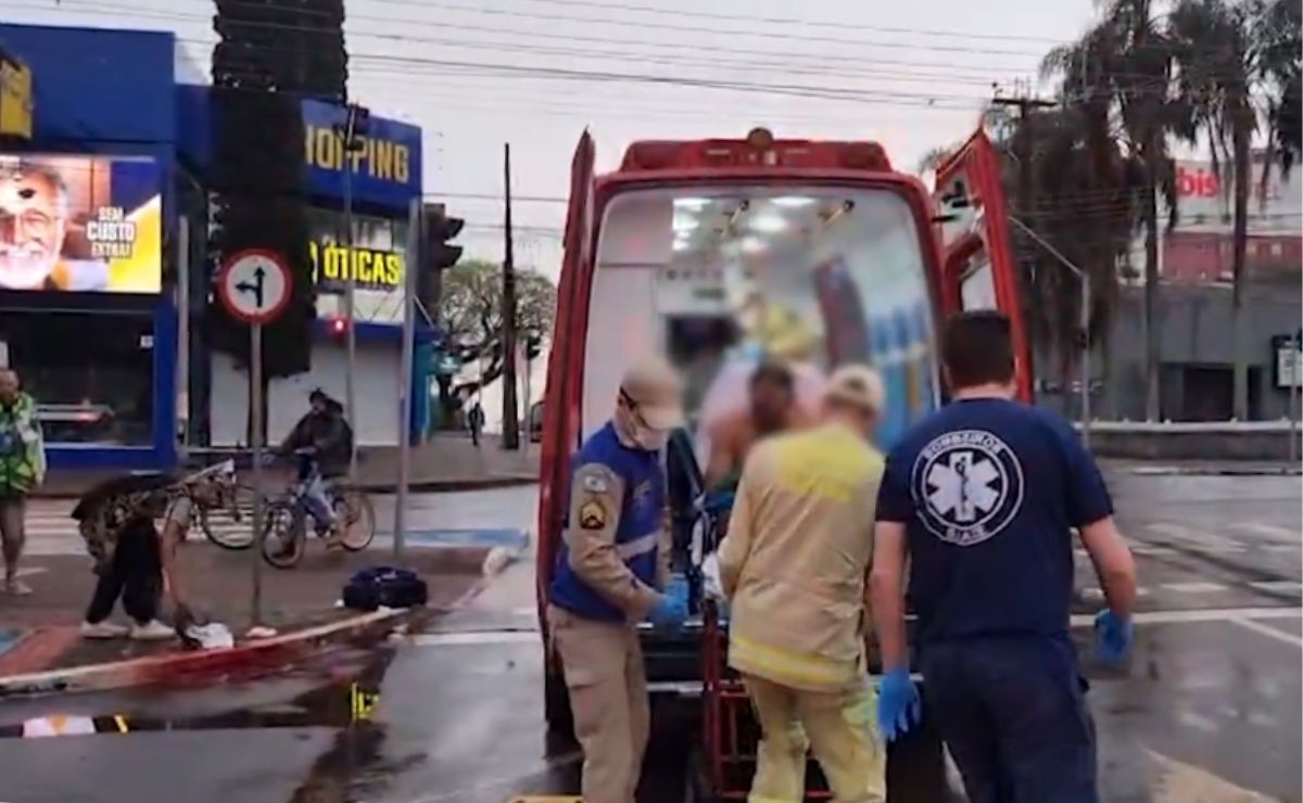 Homem em situação de rua é atacado brutalmente com caco de cerâmica em Cascavel