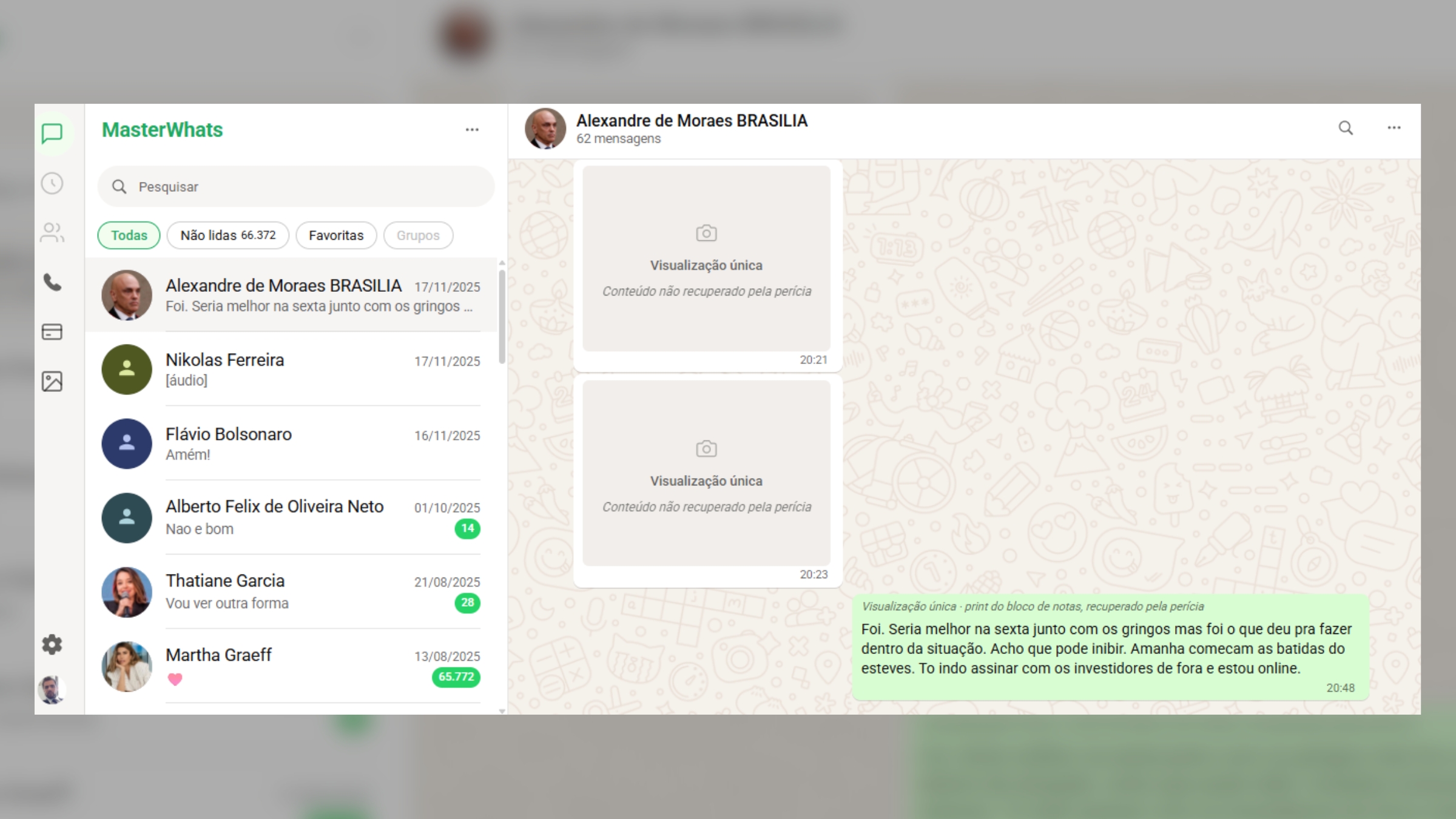 Simulador de WhatsApp de Vorcaro volta ao ar após desistência de ação do PT na Bahia