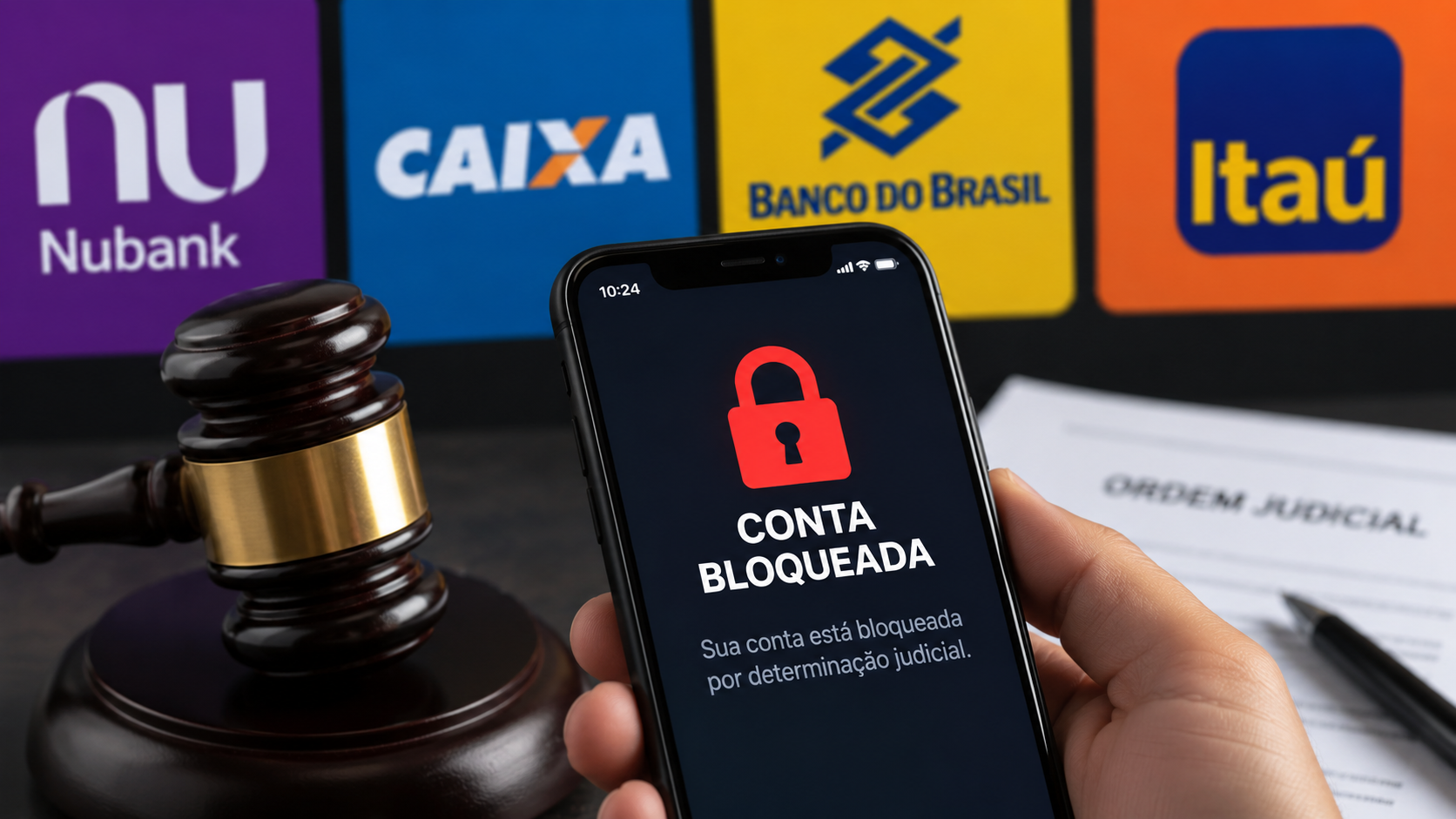 Justiça autoriza bloqueio judicial de contas em bancos brasileiros