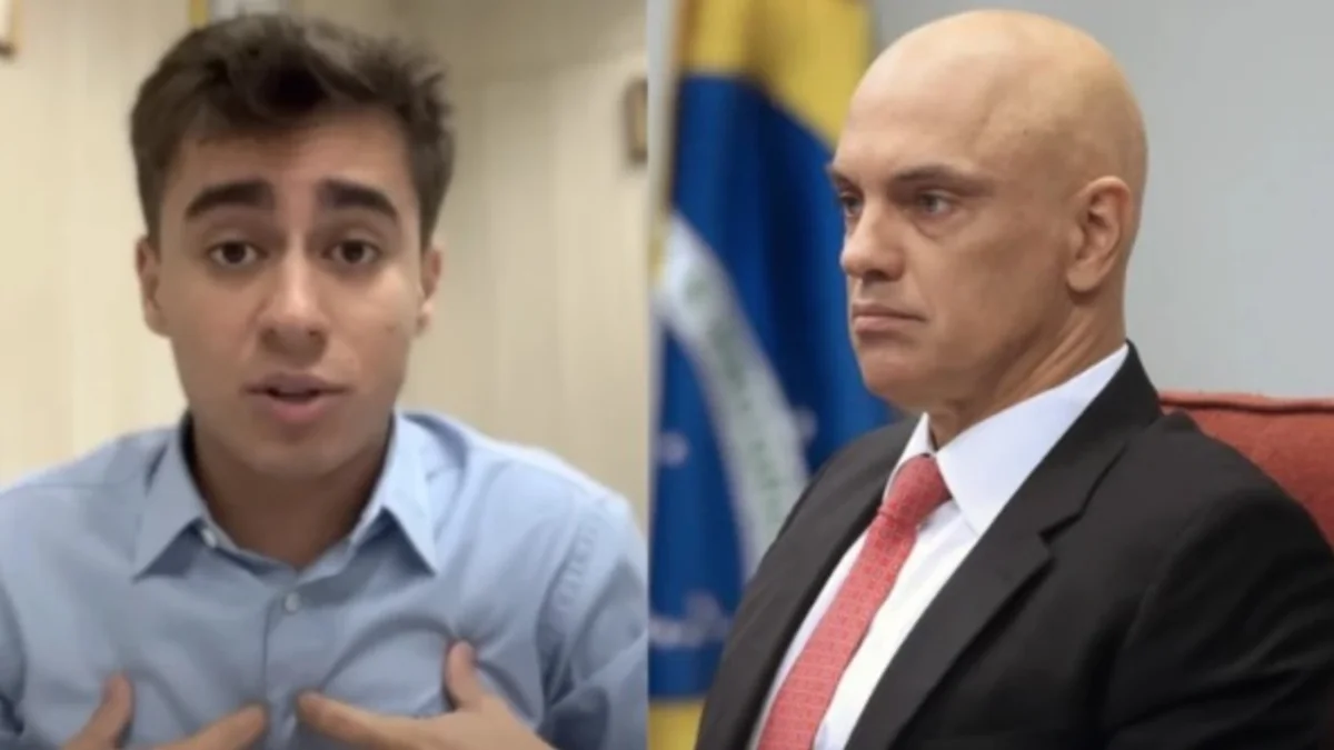 Nikolas Ferreira veste camiseta contra Moraes após vídeo com jatinho
