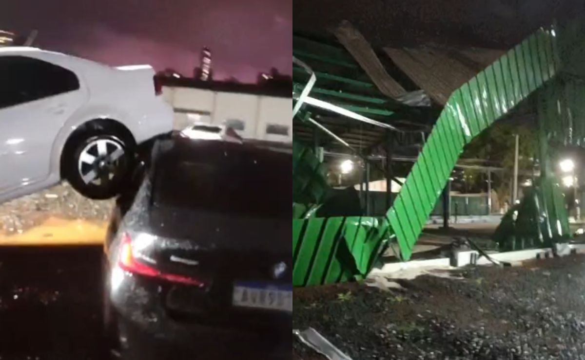 Simepar aponta microburst em ventania que levantou carro em Francisco Beltrão