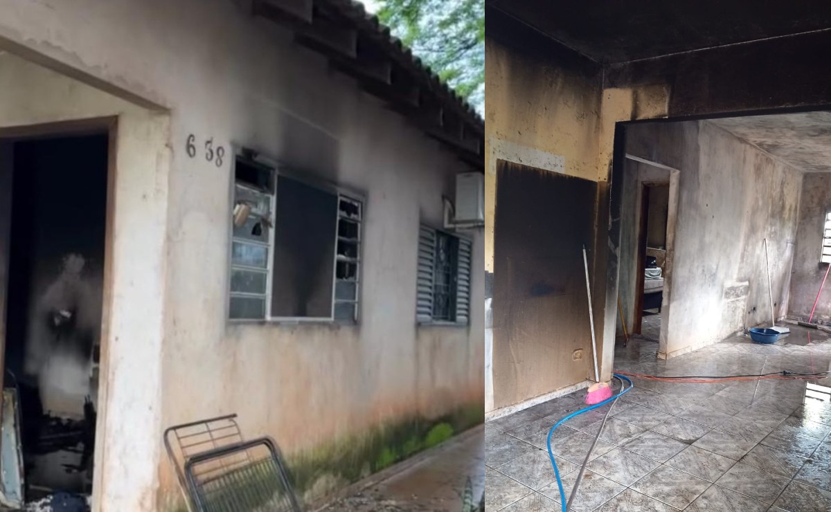 Mãe e filha têm queimaduras graves após incêndio em casa no Paraná