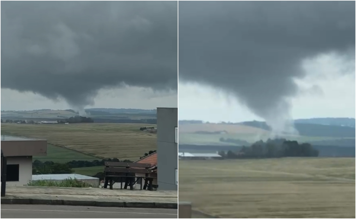 Simepar confirma tornado landspout entre Carambeí e Ponta Grossa